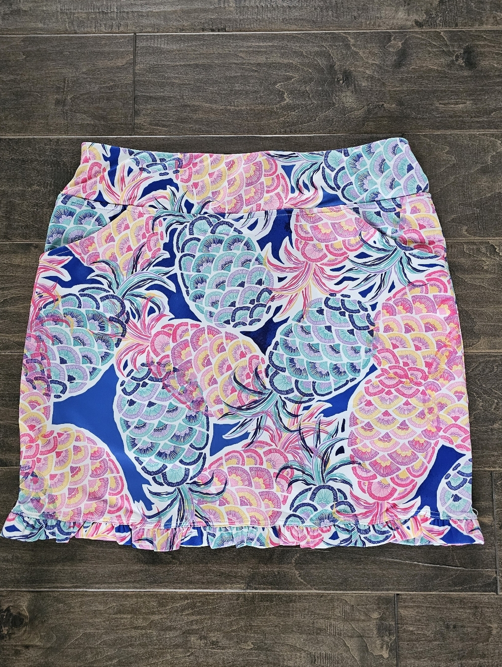 Brand New Jean-Pierre Klifa Paris Pineapple-Print Golf/Tennis Skort Sz Medium